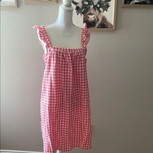 Vineyard Vines Pink Gingham Sleeveless Dress